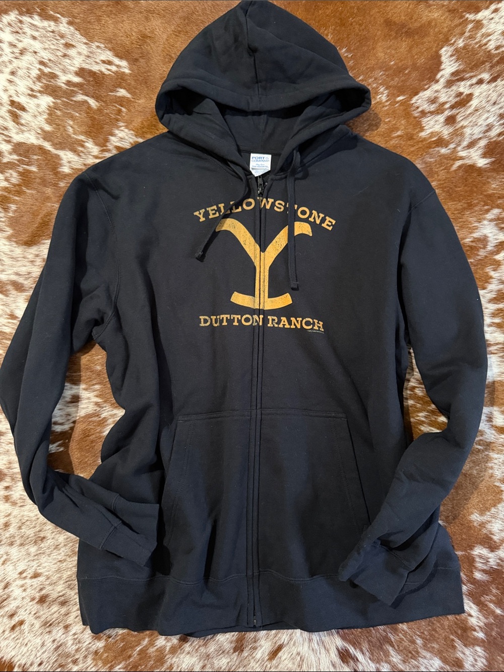 Yellowstone Dutton Ranch Black Zip-Up Hoodie